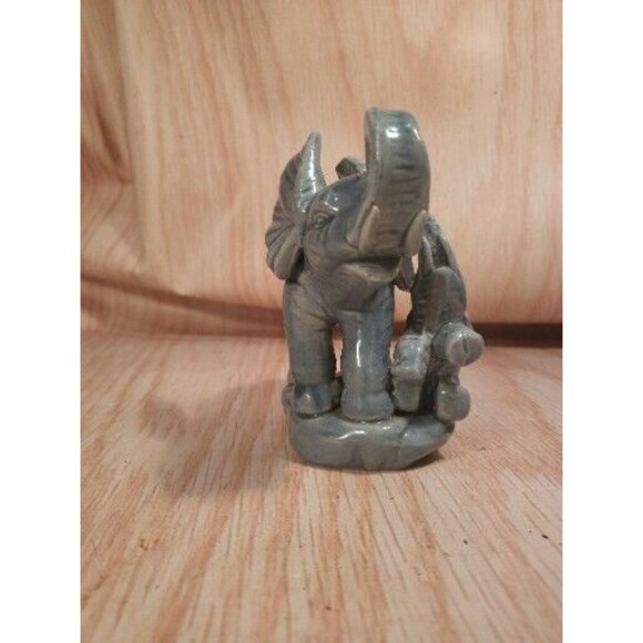 Ceramic Mama & Baby African Elephant s 4.5" by 4.5" 1 Handmade - Picture 7 of 12